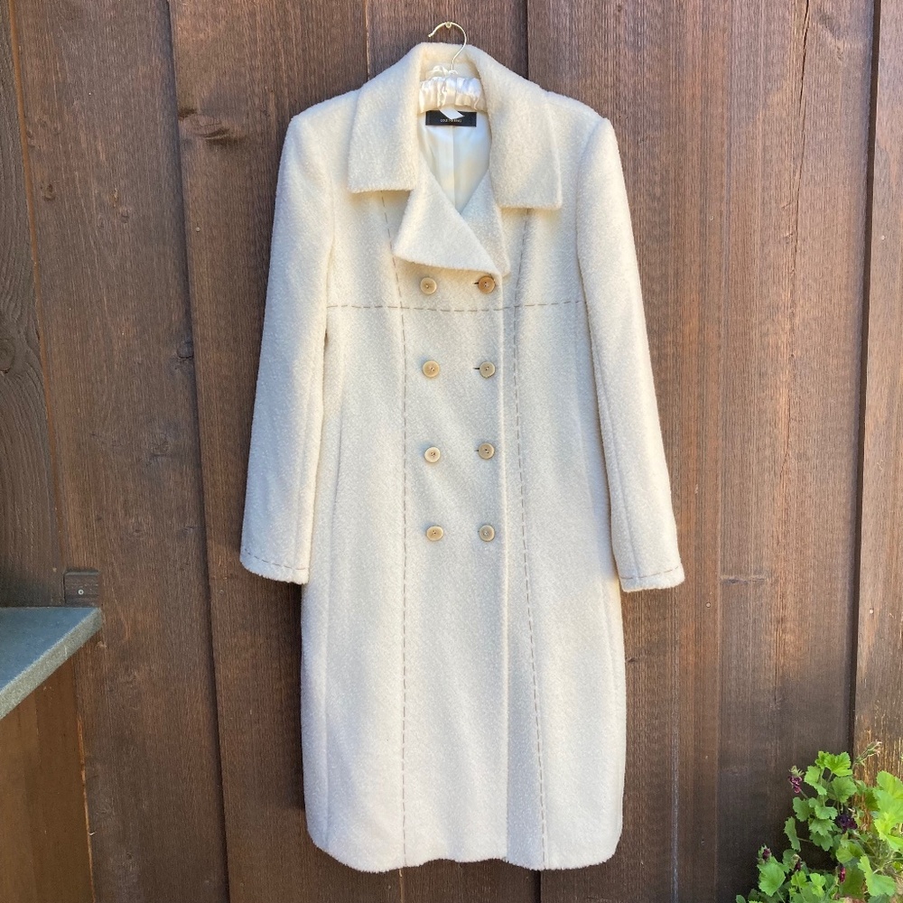 Vintage Alpaca Wool Long Trench Coat